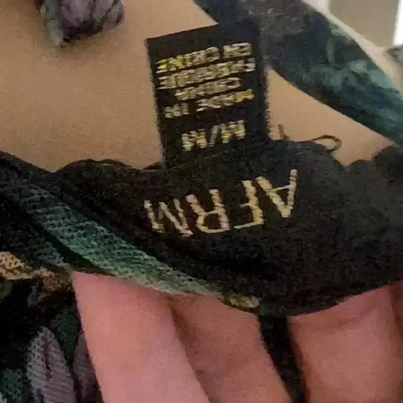 AFRM floral wrap front peek a boo mesh dress - Picture 14 of 16